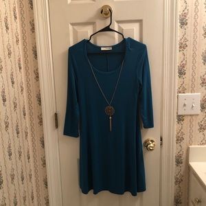 Forever Rose Couture Blue Midi Dress